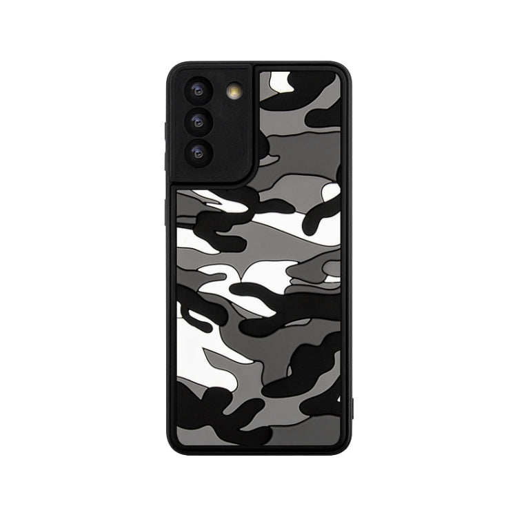 For Samsung Galaxy S21+ 5G Camouflage Clouds Embossed Skin Feel Silicone Shockproof Case