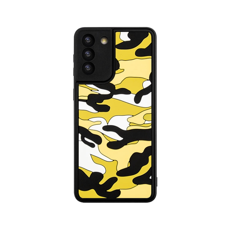 For Samsung Galaxy S21+ 5G Camouflage Clouds Embossed Skin Feel Silicone Shockproof Case