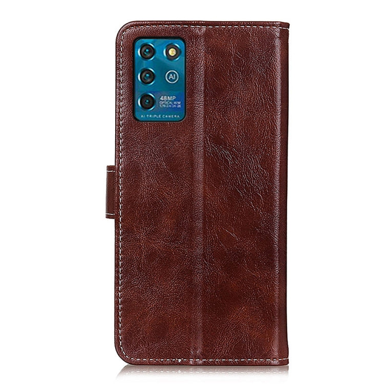For ZTE Blade V30 Vita Retro Crazy Horse Texture Horizontal Flip Leather Case with Holder & Card Slots & Photo Frame & Wallet