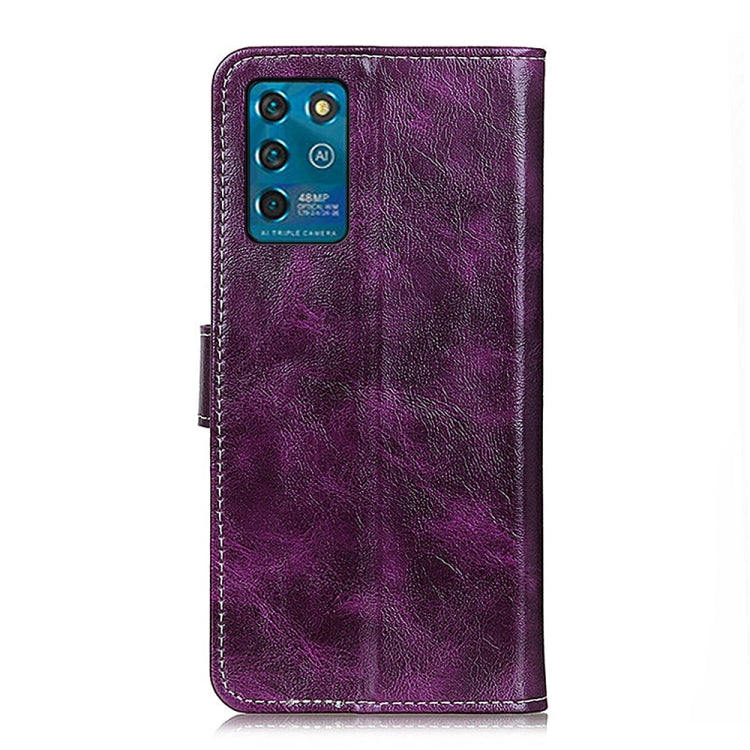For ZTE Blade V30 Vita Retro Crazy Horse Texture Horizontal Flip Leather Case with Holder & Card Slots & Photo Frame & Wallet
