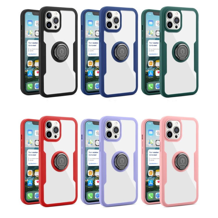 For iPhone 13 360 All-inclusive Dual-sided Magnetic Case with Ring Holder