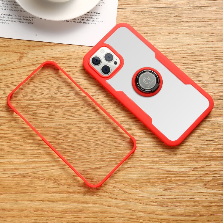 For iPhone 13 Pro Max 360 All-inclusive Dual-sided Magnetic Case with Ring Holder