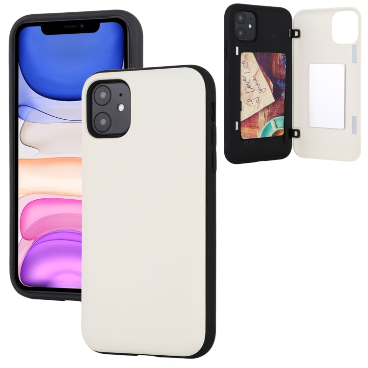 For iPhone 11 GOOSPERY MAGNETIC DOOR BUMPER Magnetic Catche Shockproof Soft TPU + PC Case With Card Slot