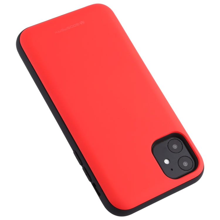 For iPhone 11 GOOSPERY MAGNETIC DOOR BUMPER Magnetic Catche Shockproof Soft TPU + PC Case With Card Slot
