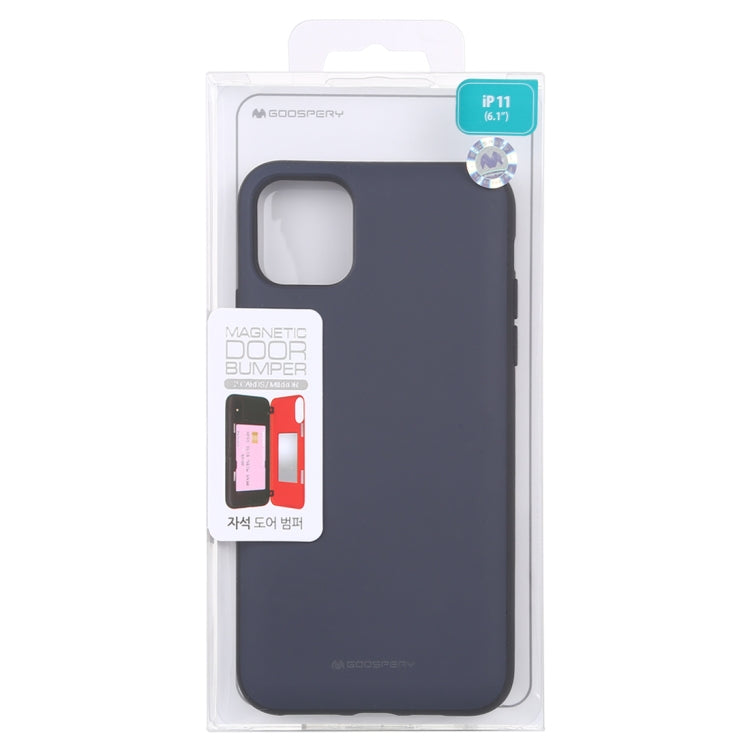 For iPhone 11 GOOSPERY MAGNETIC DOOR BUMPER Magnetic Catche Shockproof Soft TPU + PC Case With Card Slot