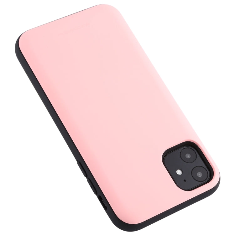 For iPhone 11 GOOSPERY MAGNETIC DOOR BUMPER Magnetic Catche Shockproof Soft TPU + PC Case With Card Slot