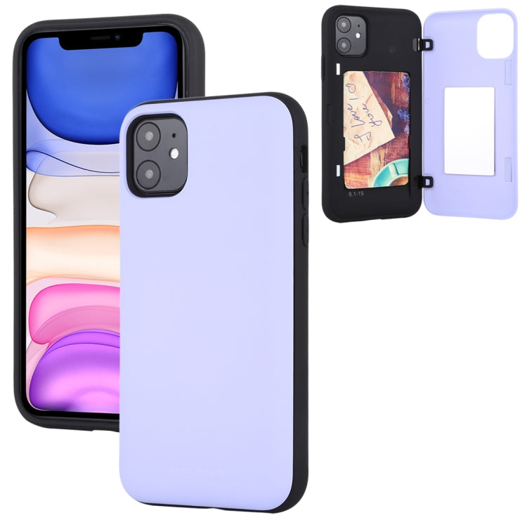 For iPhone 11 GOOSPERY MAGNETIC DOOR BUMPER Magnetic Catche Shockproof Soft TPU + PC Case With Card Slot