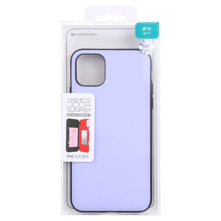 For iPhone 11 GOOSPERY MAGNETIC DOOR BUMPER Magnetic Catche Shockproof Soft TPU + PC Case With Card Slot