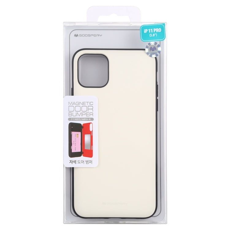 For iPhone 11 Pro GOOSPERY MAGNETIC DOOR BUMPER Magnetic Catche Shockproof Soft TPU + PC Case With Card Slot
