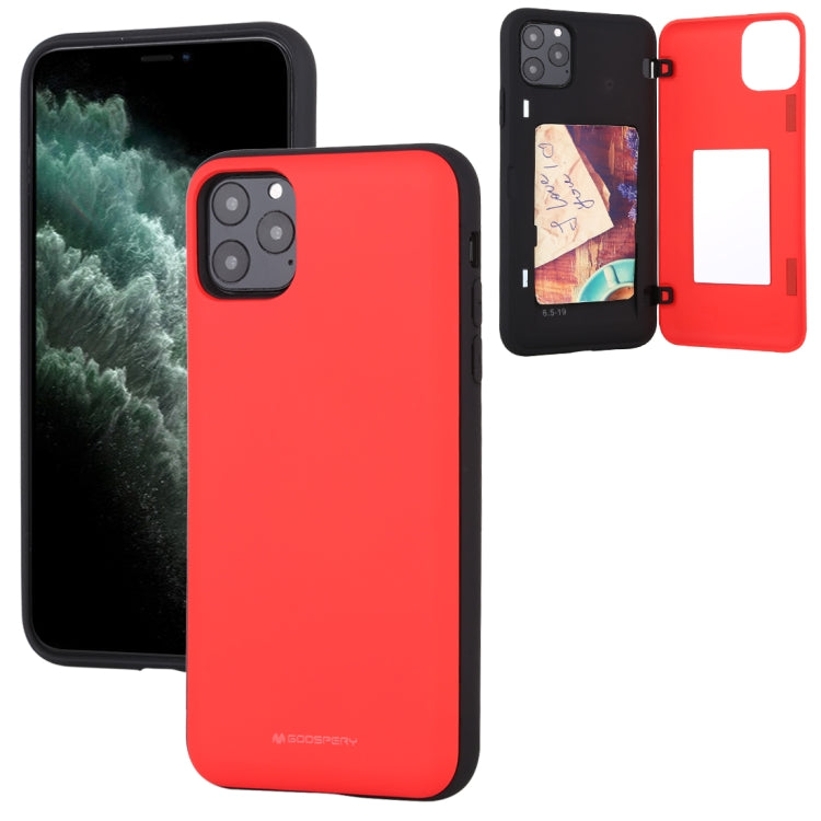 For iPhone 11 Pro Max GOOSPERY MAGNETIC DOOR BUMPER Magnetic Catche Shockproof Soft TPU + PC Case With Card Slot