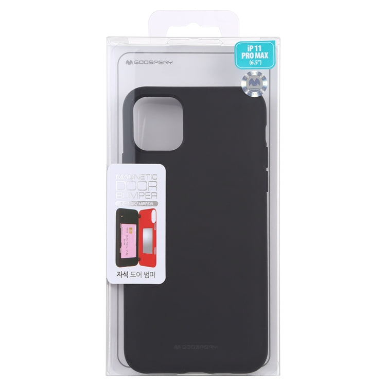 For iPhone 11 Pro Max GOOSPERY MAGNETIC DOOR BUMPER Magnetic Catche Shockproof Soft TPU + PC Case With Card Slot