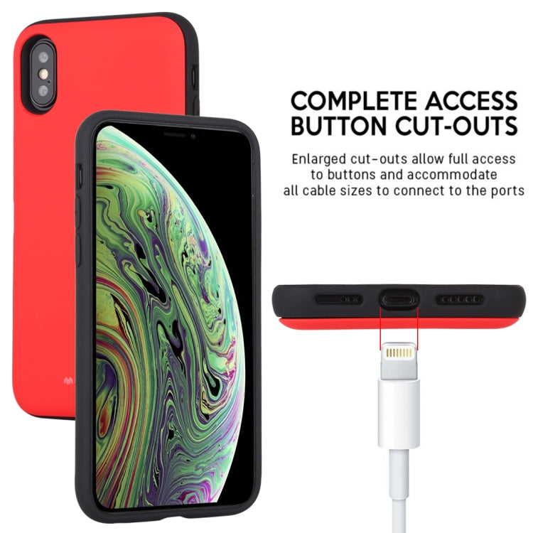 For iPhone X / XS GOOSPERY MAGNETIC DOOR BUMPER Magnetic Catche Shockproof Soft TPU + PC Case With Card Slot