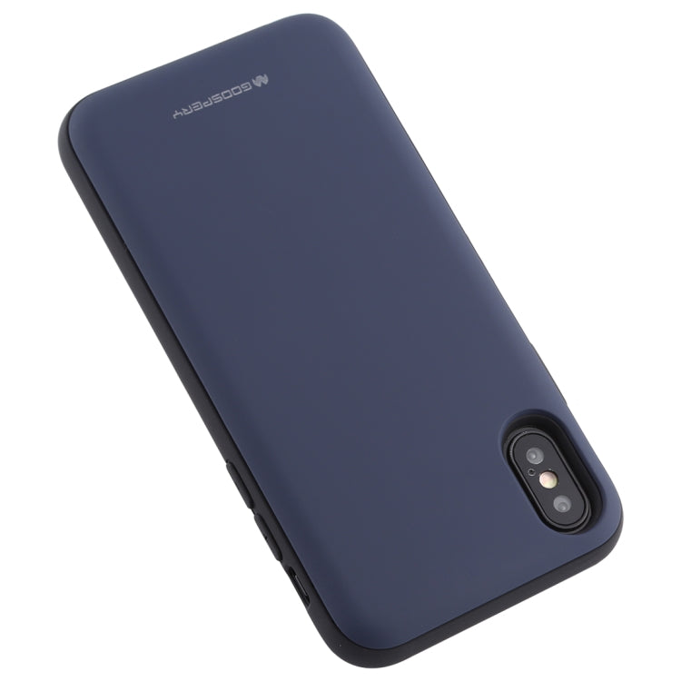 For iPhone X / XS GOOSPERY MAGNETIC DOOR BUMPER Magnetic Catche Shockproof Soft TPU + PC Case With Card Slot