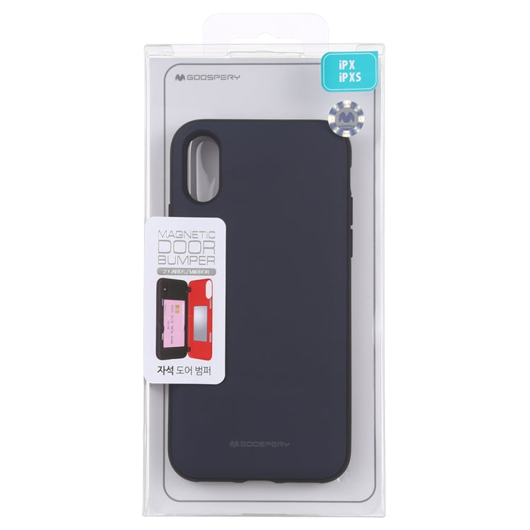 For iPhone X / XS GOOSPERY MAGNETIC DOOR BUMPER Magnetic Catche Shockproof Soft TPU + PC Case With Card Slot