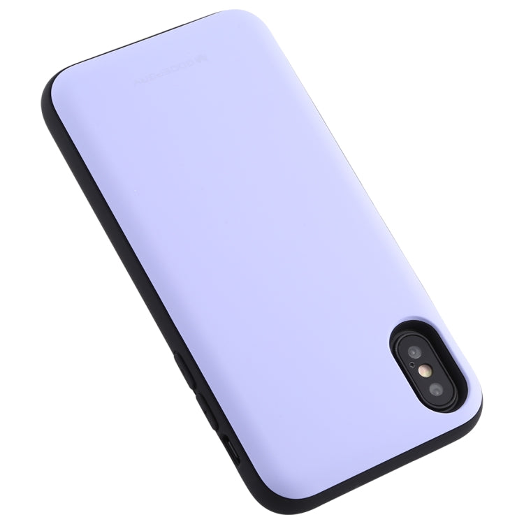 For iPhone X / XS GOOSPERY MAGNETIC DOOR BUMPER Magnetic Catche Shockproof Soft TPU + PC Case With Card Slot