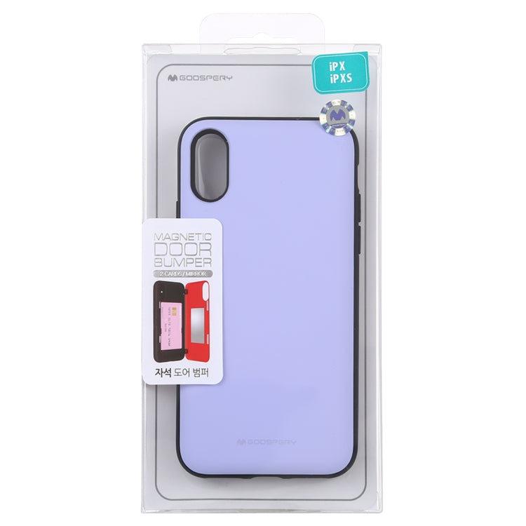 For iPhone X / XS GOOSPERY MAGNETIC DOOR BUMPER Magnetic Catche Shockproof Soft TPU + PC Case With Card Slot