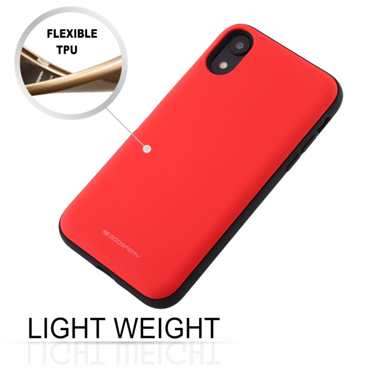 For iPhone XR GOOSPERY MAGNETIC DOOR BUMPER Magnetic Catche Shockproof Soft TPU + PC Case With Card Slot