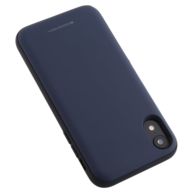 For iPhone XR GOOSPERY MAGNETIC DOOR BUMPER Magnetic Catche Shockproof Soft TPU + PC Case With Card Slot