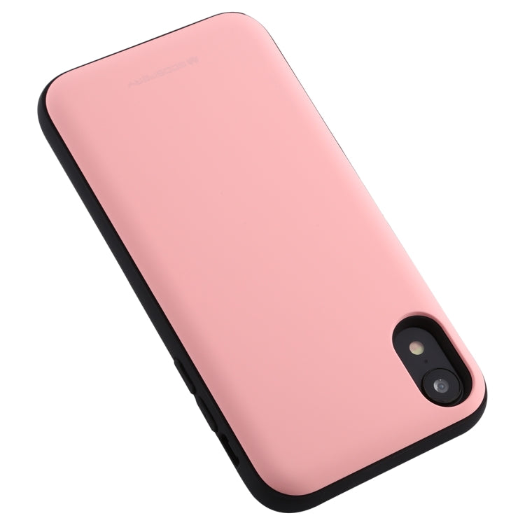 For iPhone XR GOOSPERY MAGNETIC DOOR BUMPER Magnetic Catche Shockproof Soft TPU + PC Case With Card Slot