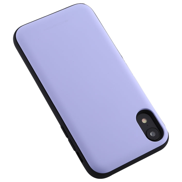 For iPhone XR GOOSPERY MAGNETIC DOOR BUMPER Magnetic Catche Shockproof Soft TPU + PC Case With Card Slot