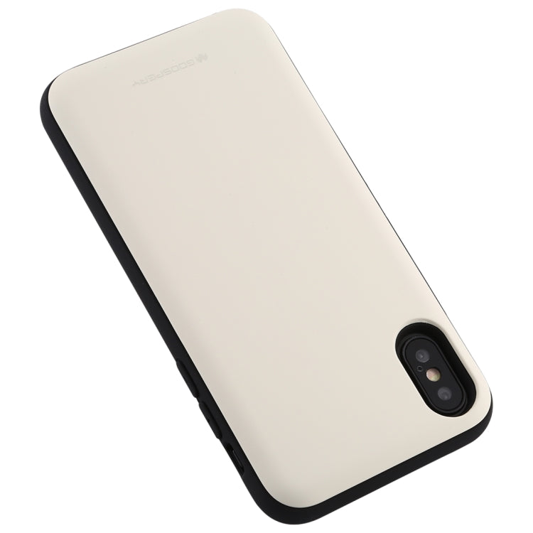 For iPhone XS Max GOOSPERY MAGNETIC DOOR BUMPER Magnetic Catche Shockproof Soft TPU + PC Case With Card Slot