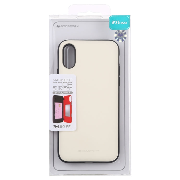 For iPhone XS Max GOOSPERY MAGNETIC DOOR BUMPER Magnetic Catche Shockproof Soft TPU + PC Case With Card Slot