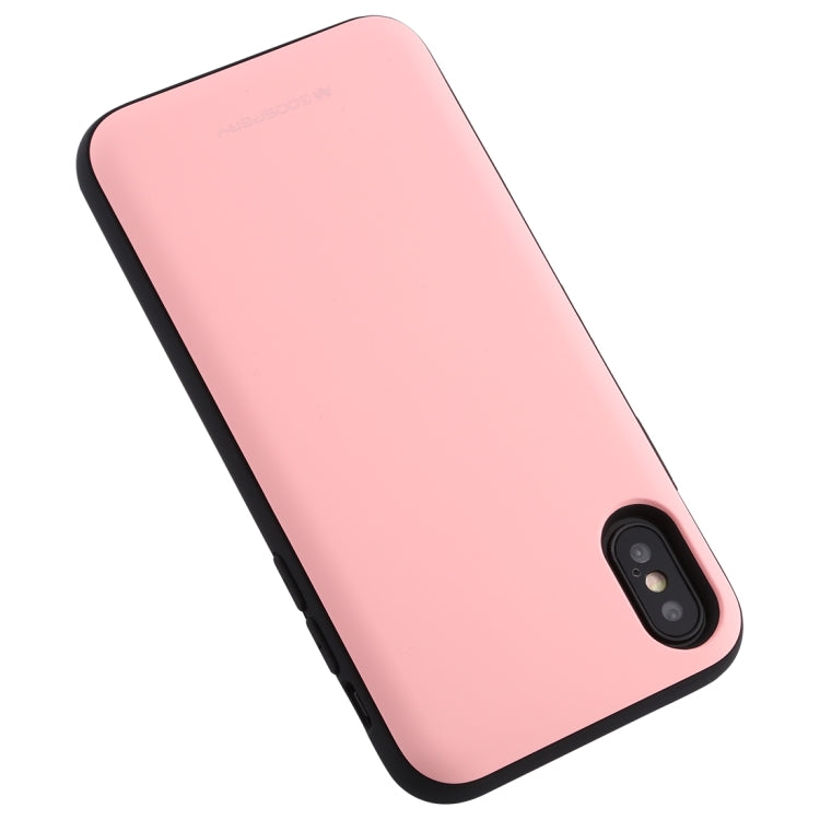 For iPhone XS Max GOOSPERY MAGNETIC DOOR BUMPER Magnetic Catche Shockproof Soft TPU + PC Case With Card Slot