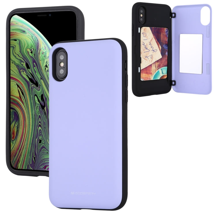 For iPhone XS Max GOOSPERY MAGNETIC DOOR BUMPER Magnetic Catche Shockproof Soft TPU + PC Case With Card Slot