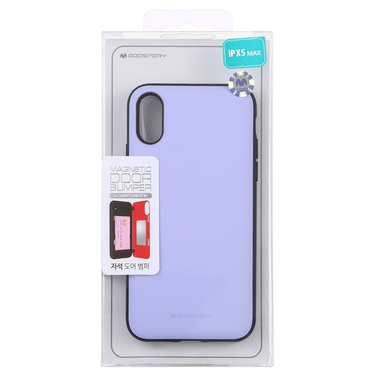 For iPhone XS Max GOOSPERY MAGNETIC DOOR BUMPER Magnetic Catche Shockproof Soft TPU + PC Case With Card Slot
