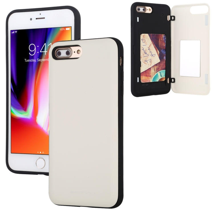 For iPhone 8 Plus / 7 Plus GOOSPERY MAGNETIC DOOR BUMPER Magnetic Catche Shockproof Soft TPU + PC Case With Card Slot