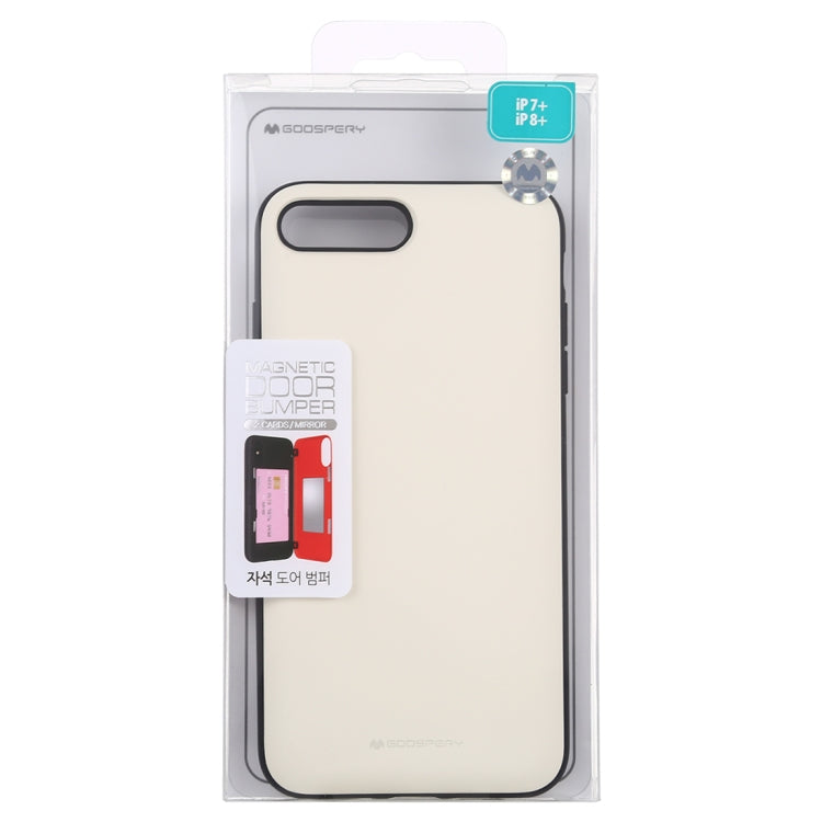 For iPhone 8 Plus / 7 Plus GOOSPERY MAGNETIC DOOR BUMPER Magnetic Catche Shockproof Soft TPU + PC Case With Card Slot