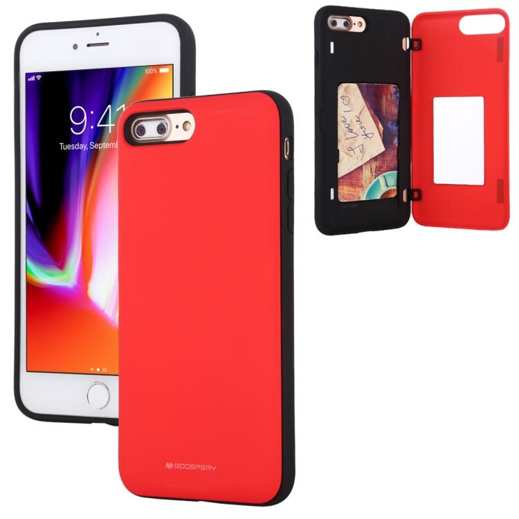 For iPhone 8 Plus / 7 Plus GOOSPERY MAGNETIC DOOR BUMPER Magnetic Catche Shockproof Soft TPU + PC Case With Card Slot