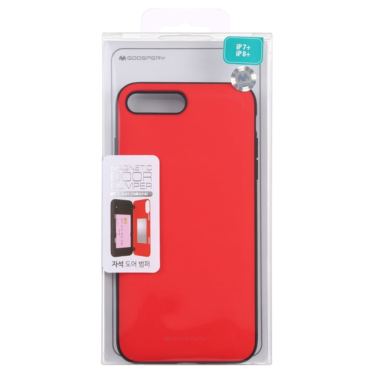 For iPhone 8 Plus / 7 Plus GOOSPERY MAGNETIC DOOR BUMPER Magnetic Catche Shockproof Soft TPU + PC Case With Card Slot