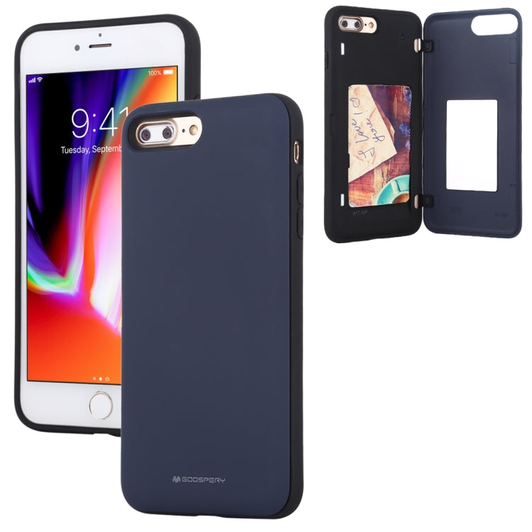 For iPhone 8 Plus / 7 Plus GOOSPERY MAGNETIC DOOR BUMPER Magnetic Catche Shockproof Soft TPU + PC Case With Card Slot