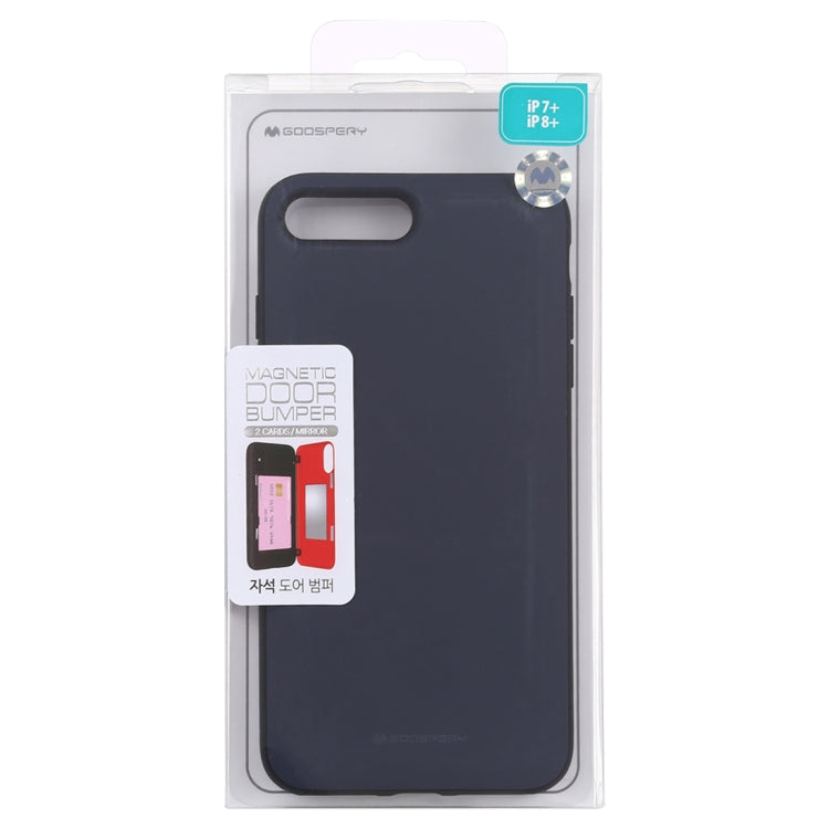 For iPhone 8 Plus / 7 Plus GOOSPERY MAGNETIC DOOR BUMPER Magnetic Catche Shockproof Soft TPU + PC Case With Card Slot