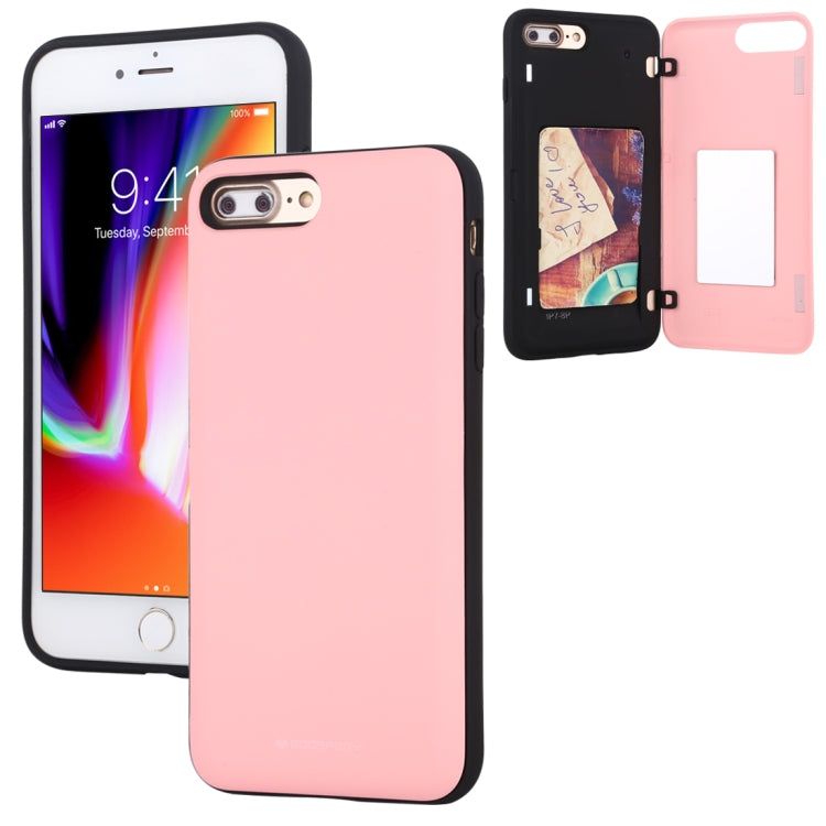 For iPhone 8 Plus / 7 Plus GOOSPERY MAGNETIC DOOR BUMPER Magnetic Catche Shockproof Soft TPU + PC Case With Card Slot