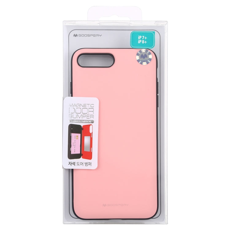 For iPhone 8 Plus / 7 Plus GOOSPERY MAGNETIC DOOR BUMPER Magnetic Catche Shockproof Soft TPU + PC Case With Card Slot