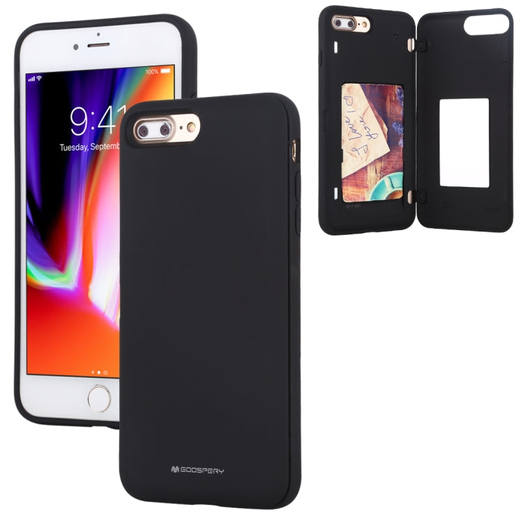 For iPhone 8 Plus / 7 Plus GOOSPERY MAGNETIC DOOR BUMPER Magnetic Catche Shockproof Soft TPU + PC Case With Card Slot