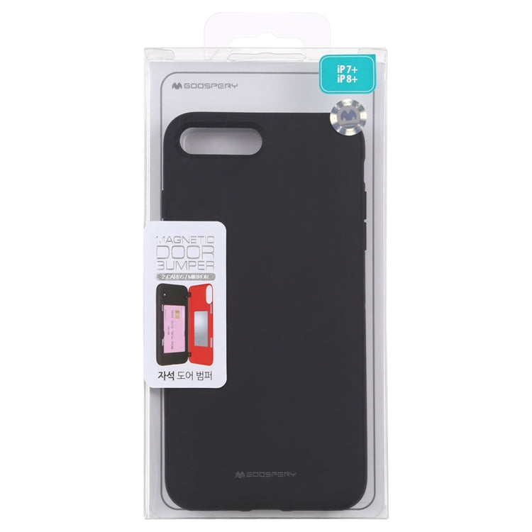 For iPhone 8 Plus / 7 Plus GOOSPERY MAGNETIC DOOR BUMPER Magnetic Catche Shockproof Soft TPU + PC Case With Card Slot