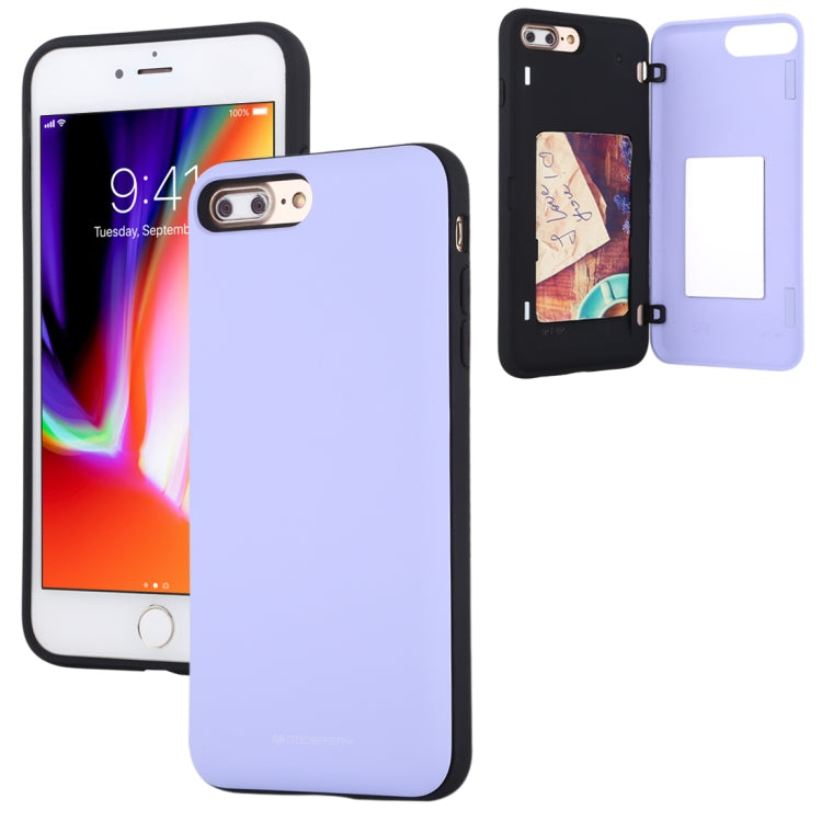 For iPhone 8 Plus / 7 Plus GOOSPERY MAGNETIC DOOR BUMPER Magnetic Catche Shockproof Soft TPU + PC Case With Card Slot