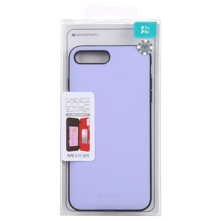 For iPhone 8 Plus / 7 Plus GOOSPERY MAGNETIC DOOR BUMPER Magnetic Catche Shockproof Soft TPU + PC Case With Card Slot