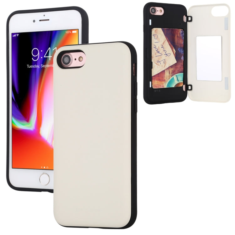 For iPhone SE 2022 / SE 2020 / 8 / 7 GOOSPERY MAGNETIC DOOR BUMPER Magnetic Catche Shockproof Soft TPU + PC Case With Card Slot