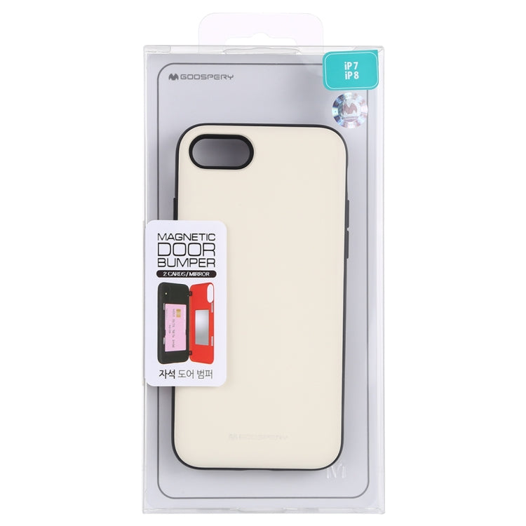 For iPhone SE 2022 / SE 2020 / 8 / 7 GOOSPERY MAGNETIC DOOR BUMPER Magnetic Catche Shockproof Soft TPU + PC Case With Card Slot