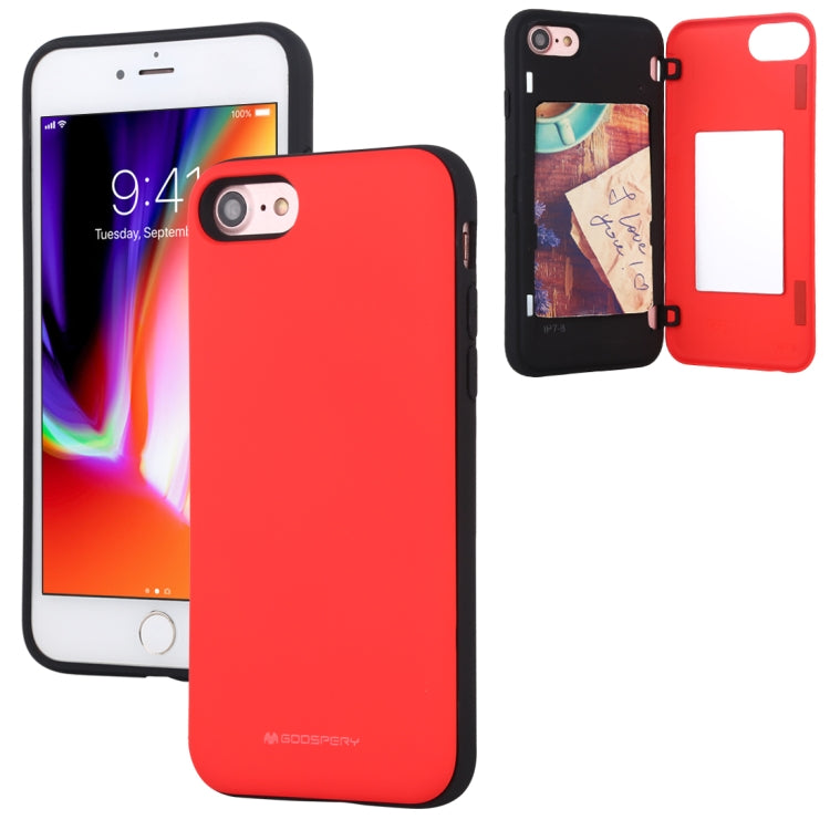 For iPhone SE 2022 / SE 2020 / 8 / 7 GOOSPERY MAGNETIC DOOR BUMPER Magnetic Catche Shockproof Soft TPU + PC Case With Card Slot