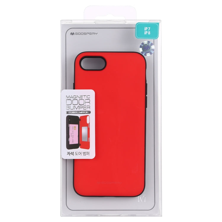 For iPhone SE 2022 / SE 2020 / 8 / 7 GOOSPERY MAGNETIC DOOR BUMPER Magnetic Catche Shockproof Soft TPU + PC Case With Card Slot