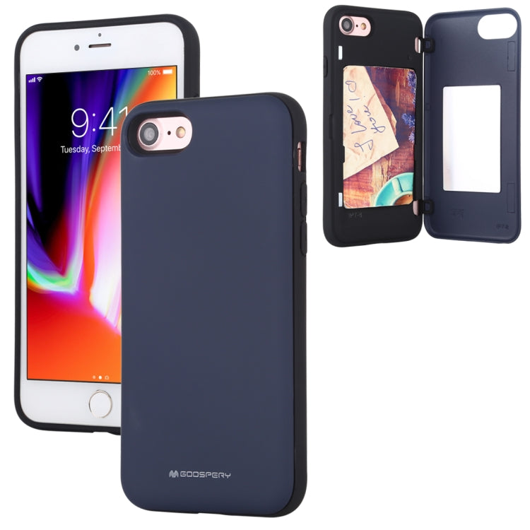For iPhone SE 2022 / SE 2020 / 8 / 7 GOOSPERY MAGNETIC DOOR BUMPER Magnetic Catche Shockproof Soft TPU + PC Case With Card Slot