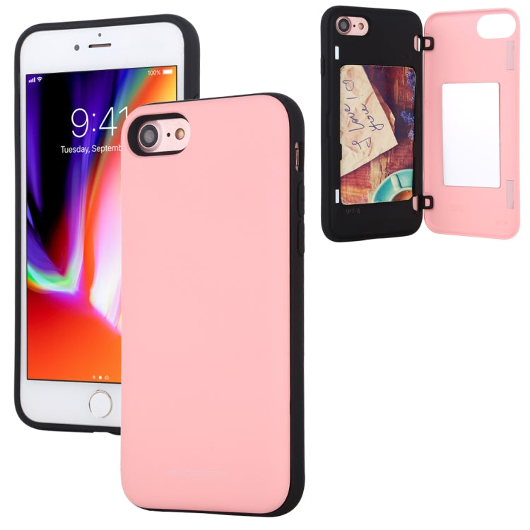 For iPhone SE 2022 / SE 2020 / 8 / 7 GOOSPERY MAGNETIC DOOR BUMPER Magnetic Catche Shockproof Soft TPU + PC Case With Card Slot