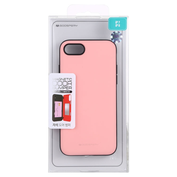 For iPhone SE 2022 / SE 2020 / 8 / 7 GOOSPERY MAGNETIC DOOR BUMPER Magnetic Catche Shockproof Soft TPU + PC Case With Card Slot
