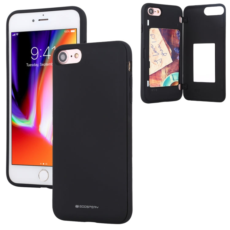 For iPhone SE 2022 / SE 2020 / 8 / 7 GOOSPERY MAGNETIC DOOR BUMPER Magnetic Catche Shockproof Soft TPU + PC Case With Card Slot