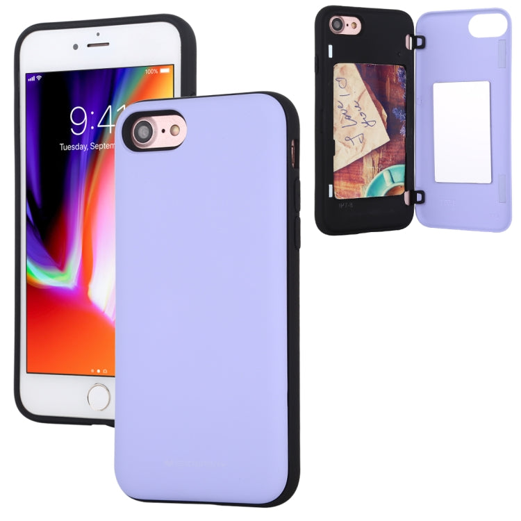 For iPhone SE 2022 / SE 2020 / 8 / 7 GOOSPERY MAGNETIC DOOR BUMPER Magnetic Catche Shockproof Soft TPU + PC Case With Card Slot